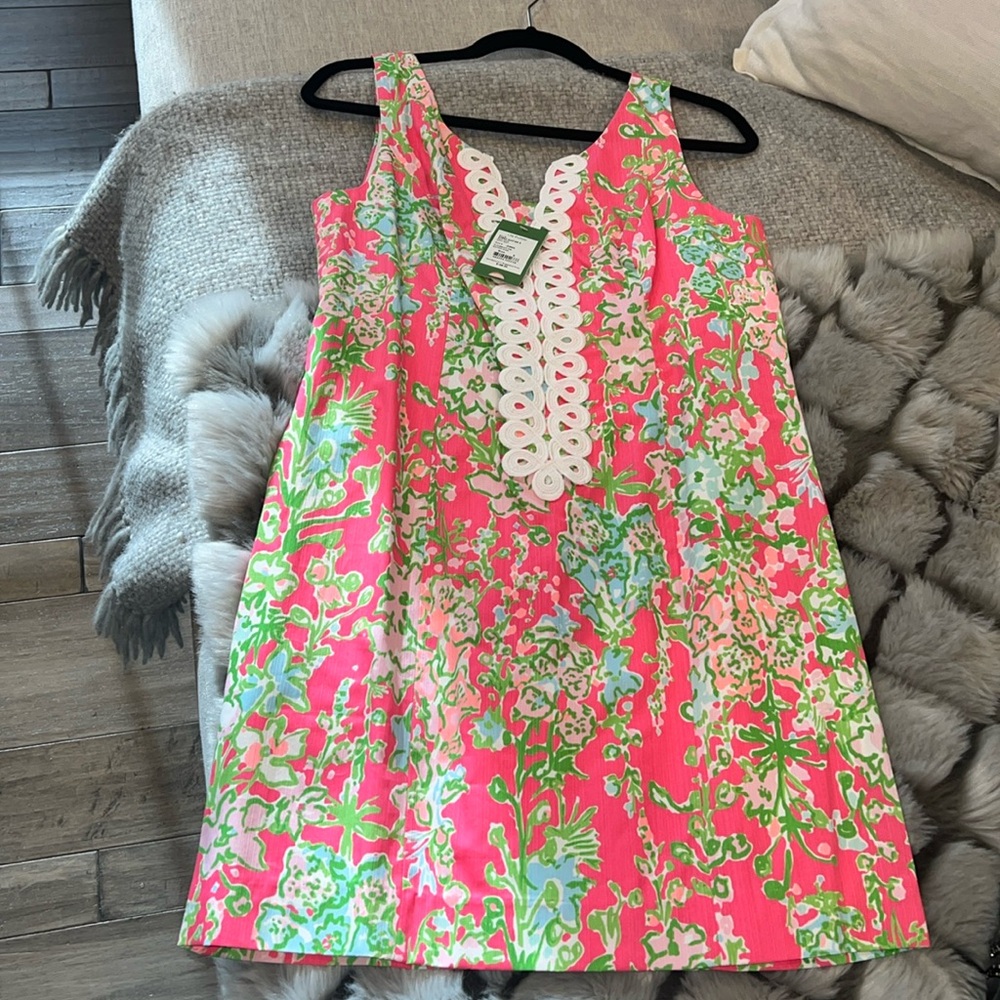 Lilly Pulitzer Cathy Shift in Southern Charm Print Pink Flamingo